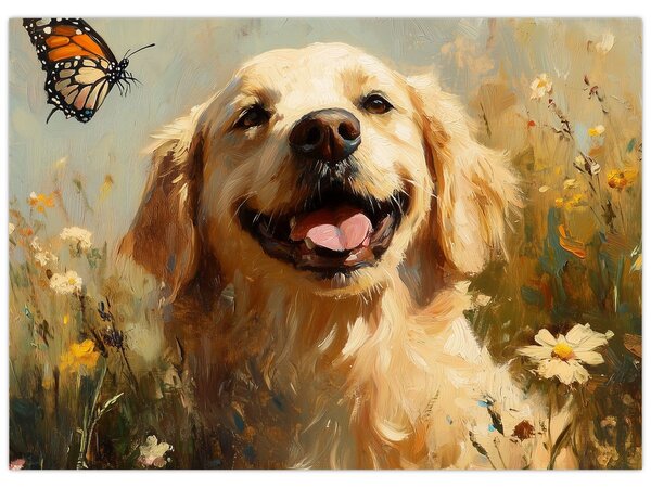 Kép - Boldog kutyus (70x50 cm)