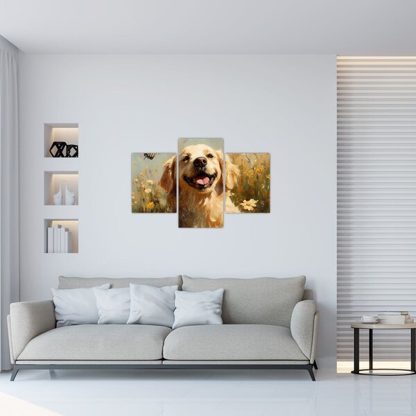 Kép - Boldog kutyus (90x60 cm)