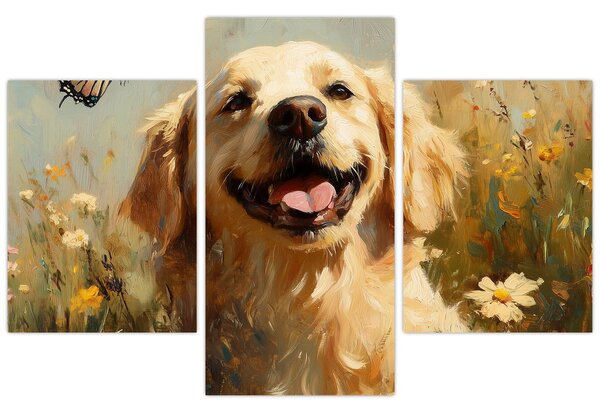 Kép - Boldog kutyus (90x60 cm)