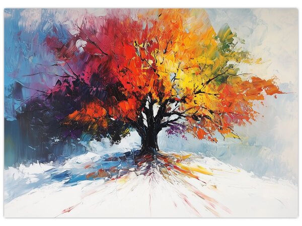 Kép - Színes fa (70x50 cm)