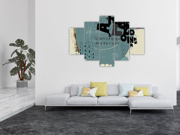 Kép - Repülő léggömb szivárvánnyal (150x105 cm)