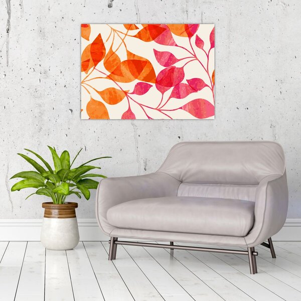Kép - Narancssárga levelek (70x50 cm)