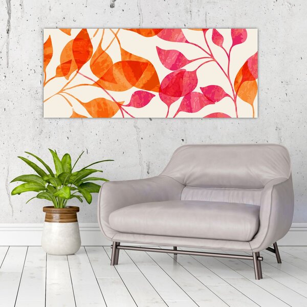 Kép - Narancssárga levelek (120x50 cm)