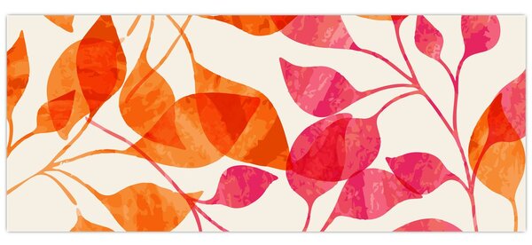 Kép - Narancssárga levelek (120x50 cm)