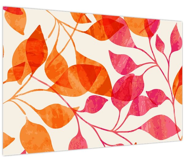 Kép - Narancssárga levelek (90x60 cm)