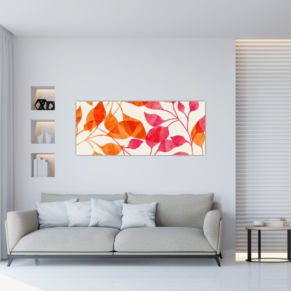 Kép - Narancssárga levelek (120x50 cm)