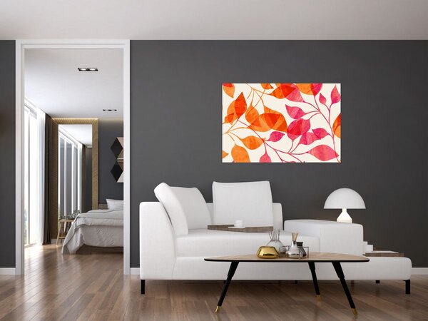 Kép - Narancssárga levelek (90x60 cm)