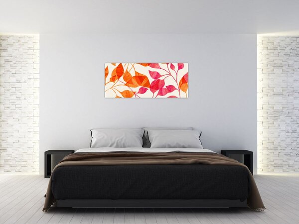 Kép - Narancssárga levelek (120x50 cm)
