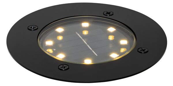 Modern földi spotlámpa fekete, LED IP65 Solar - Terry