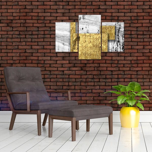 Kép - Arany négyzetek N⁰1 (90x60 cm)
