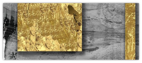 Kép - Arany négyzetek N⁰2 (120x50 cm)