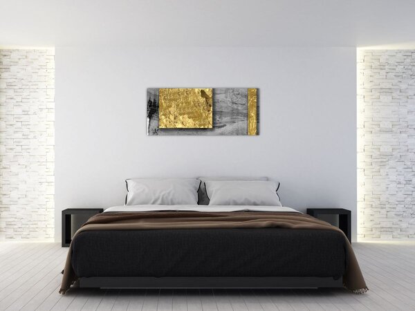 Kép - Arany négyzetek N⁰2 (120x50 cm)