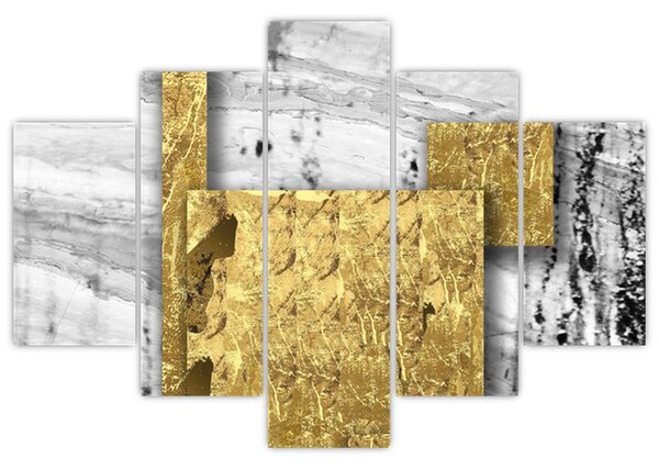 Kép - Arany négyzetek N⁰1 (150x105 cm)