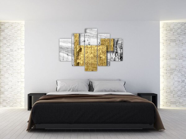 Kép - Arany négyzetek N⁰1 (150x105 cm)