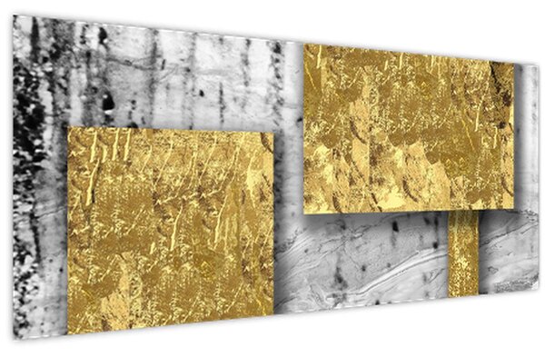 Kép - Arany négyzetek N⁰3 (120x50 cm)