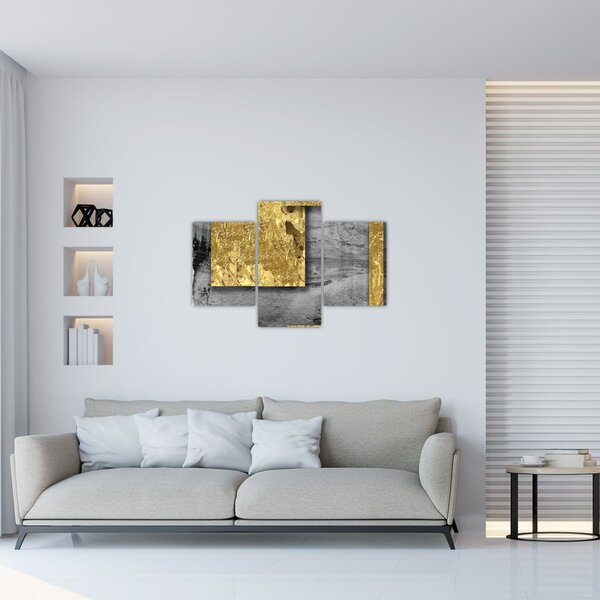 Kép - Arany négyzetek N⁰2 (90x60 cm)