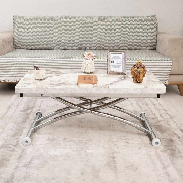 Mini Juppo Ext - White Marble, Chrome