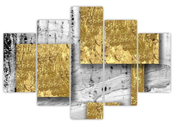 Kép - Arany négyzetek N⁰3 (150x105 cm)