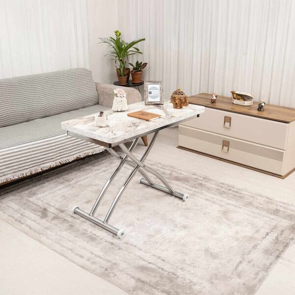 Mini Juppo Ext - White Marble, Chrome