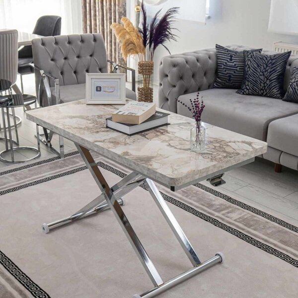 Home Ext - White Marble, Chrome