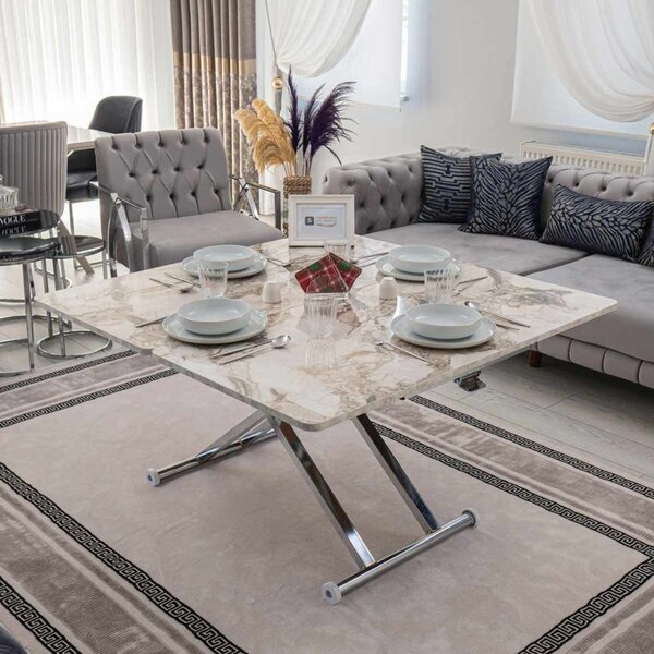 Home Ext - White Marble, Chrome