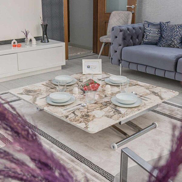 Home Ext - White Marble, Chrome