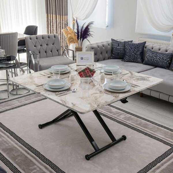 Home Ext - White Marble, Black