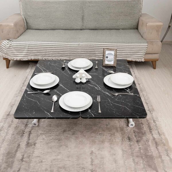 Mini Juppo Ext - Black Marble, White
