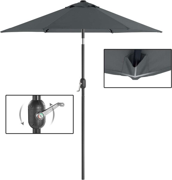 SONGMICS Kerti Napernyő - 200 cm - Szürke