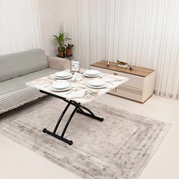 Mini Juppo Ext - White Marble, Black