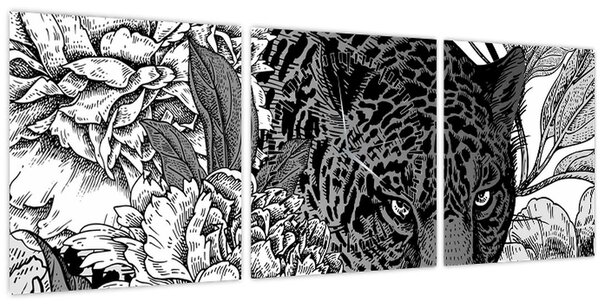 Kép - Egzotikus kert (órával) (90x30 cm)