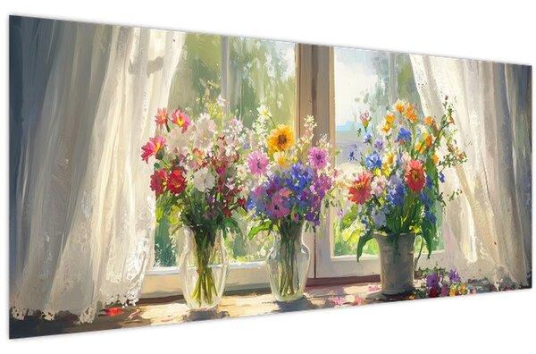 Kép - Csokor az ablaknál (120x50 cm)