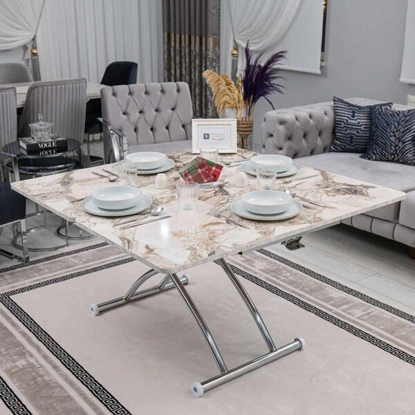 Juppo Ext - White Marble, Chrome