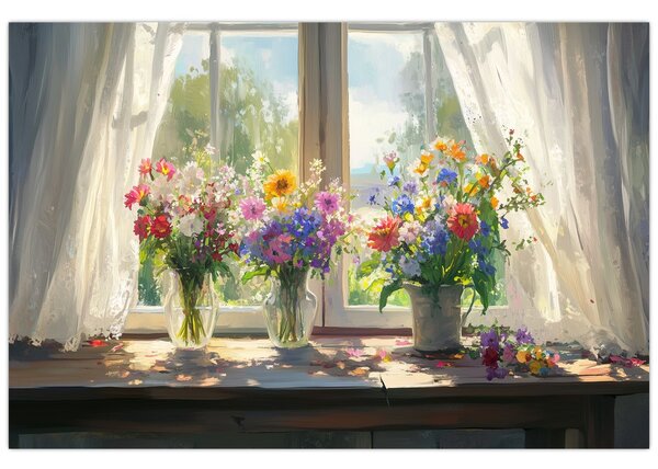 Kép - Csokor az ablaknál (90x60 cm)