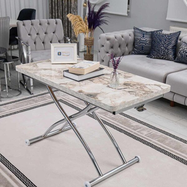 Juppo Ext - White Marble, Chrome