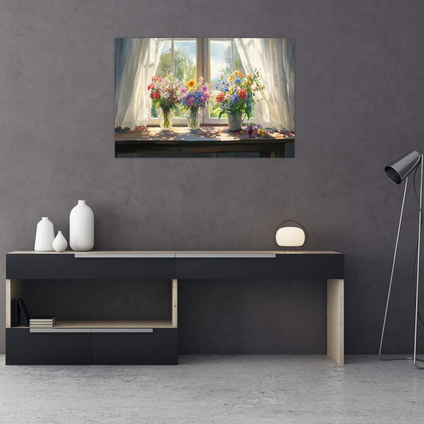 Kép - Csokor az ablaknál (90x60 cm)