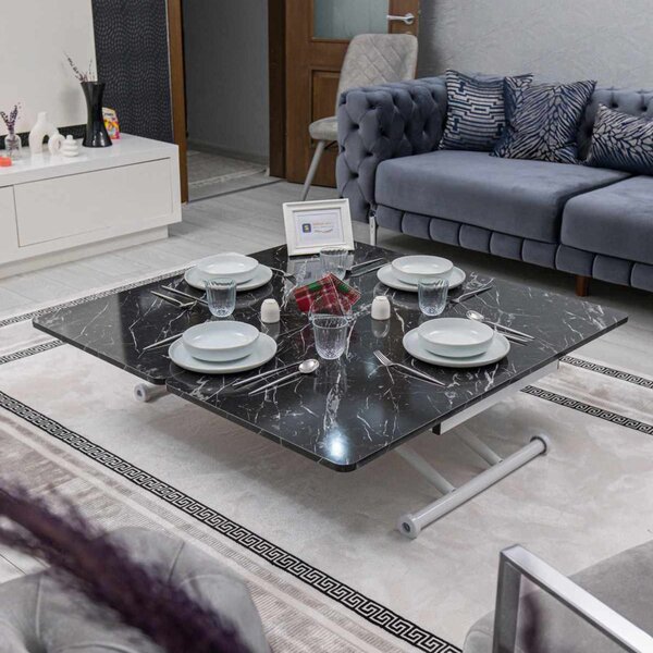 Juppo Ext - Black Marble, White