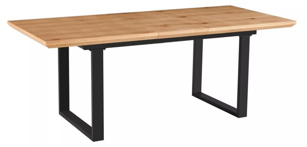 Umberto II Bővíthető Étkezőasztal Tölgy/Fekete Pillangómechanizmussal