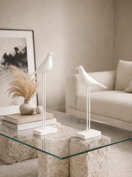 SHP Birdy Dekoráció Szett Fehér Minimalista Madárfigura
