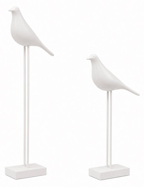SHP Birdy Dekoráció Szett Fehér Minimalista Madárfigura