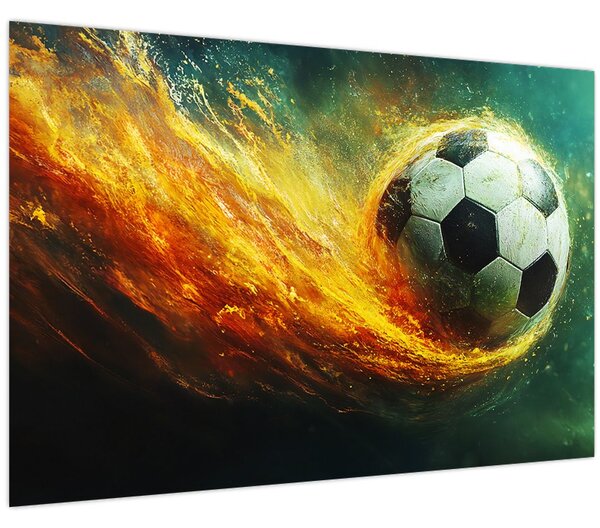 Kép - Focilabda repülés közben (90x60 cm)