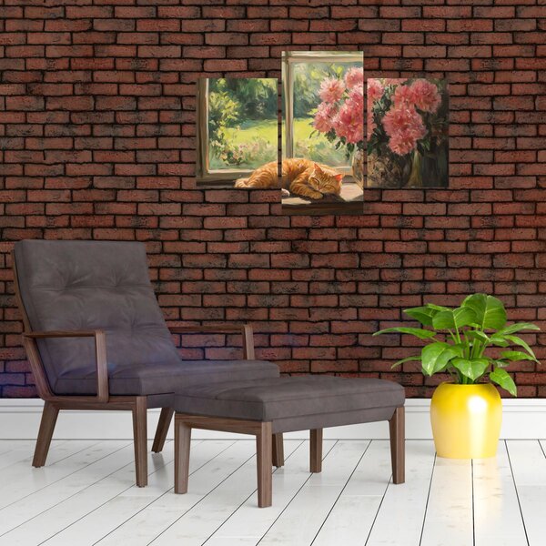 Kép - Macska az ablakban (90x60 cm)