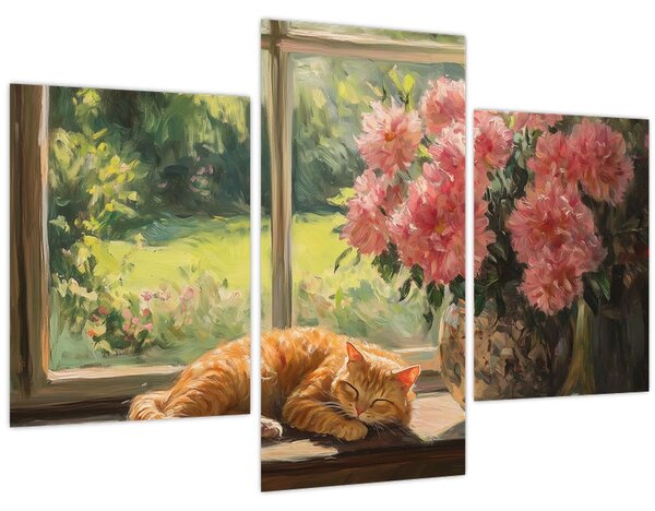 Kép - Macska az ablakban (90x60 cm)