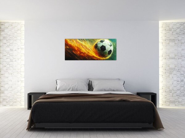 Kép - Focilabda repülés közben (120x50 cm)