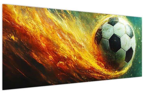Kép - Focilabda repülés közben (120x50 cm)