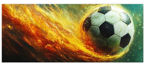 Kép - Focilabda repülés közben (120x50 cm)