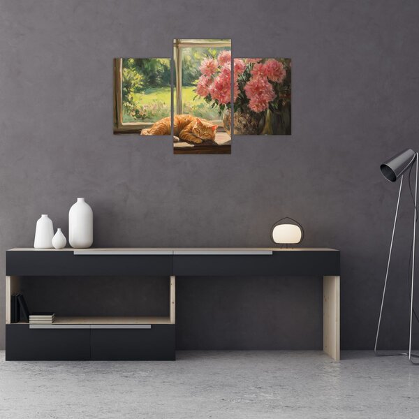 Kép - Macska az ablakban (90x60 cm)