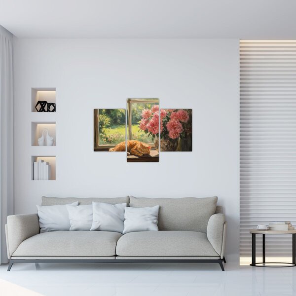 Kép - Macska az ablakban (90x60 cm)