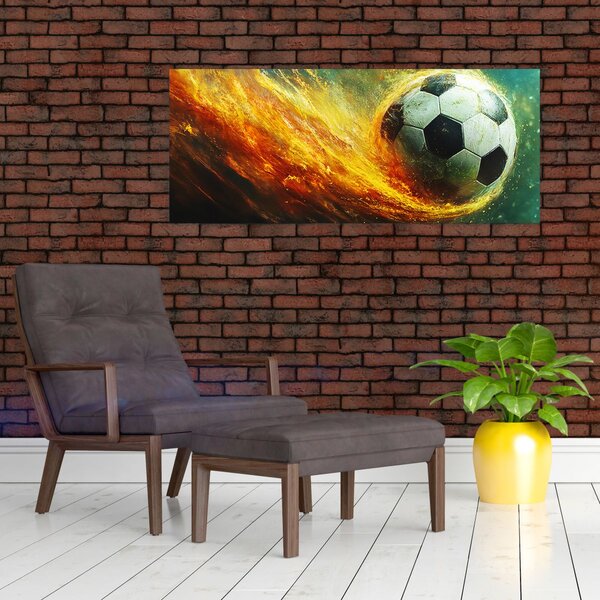 Kép - Focilabda repülés közben (120x50 cm)