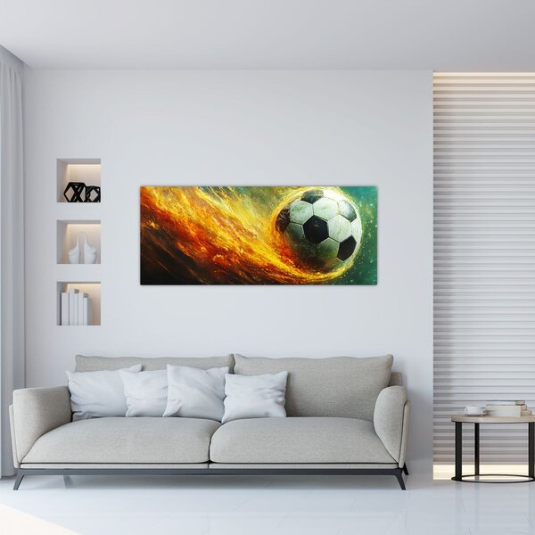 Kép - Focilabda repülés közben (120x50 cm)